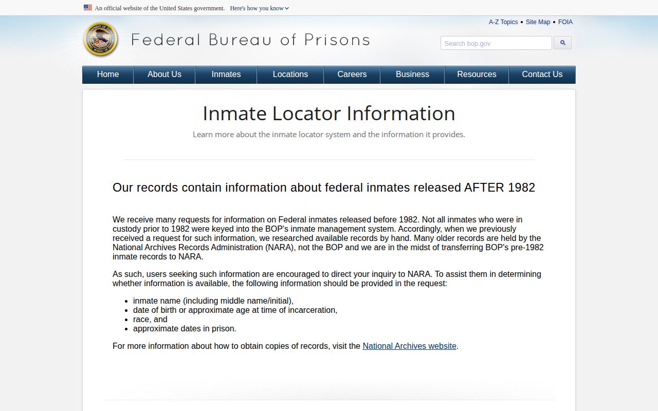 Logan County VINELink release check federal coverage limit